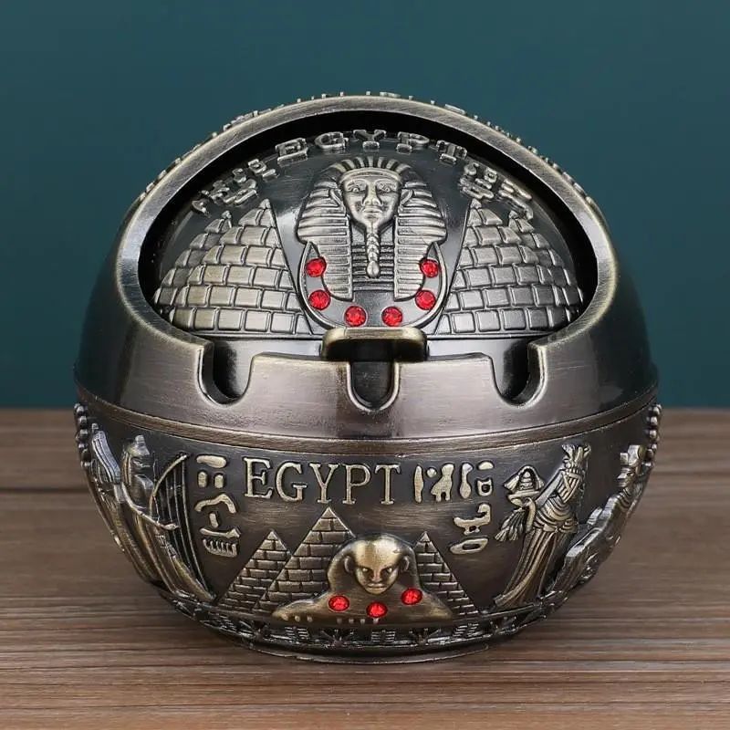 European Style Living Room Ashtray, Creative Design, Cute Luxury, with Lid, Anti-Drop, Prevents Smoke Spread, Odor Control Decorative Item