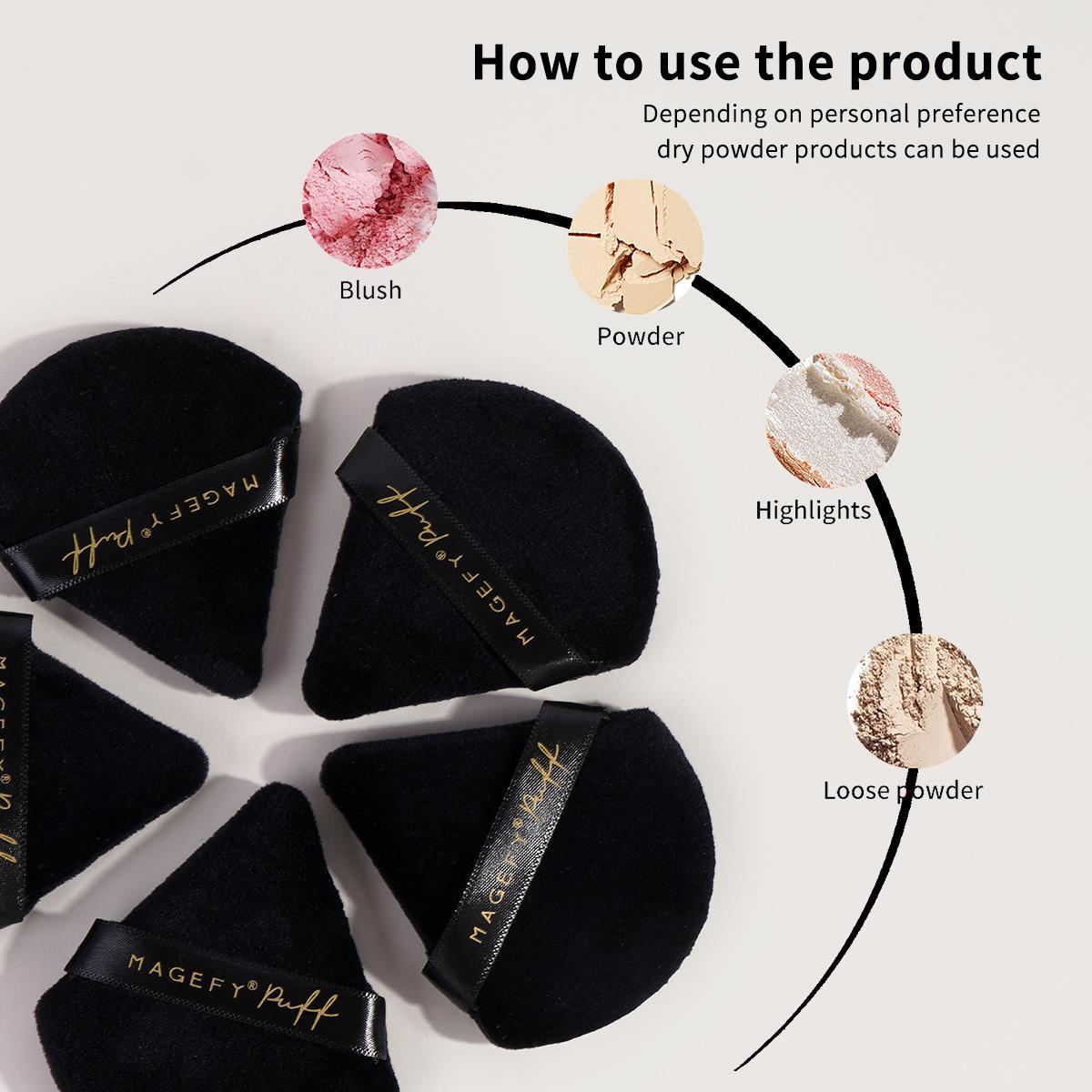 Triangle Shaped Powder Puff, 20pcs/set Soft Makeup Sponge Puff, Makeup Puffs, Beauty Sponges, Professional Facial Makeup Tool for Women & Girls, Cosmetic Tool
