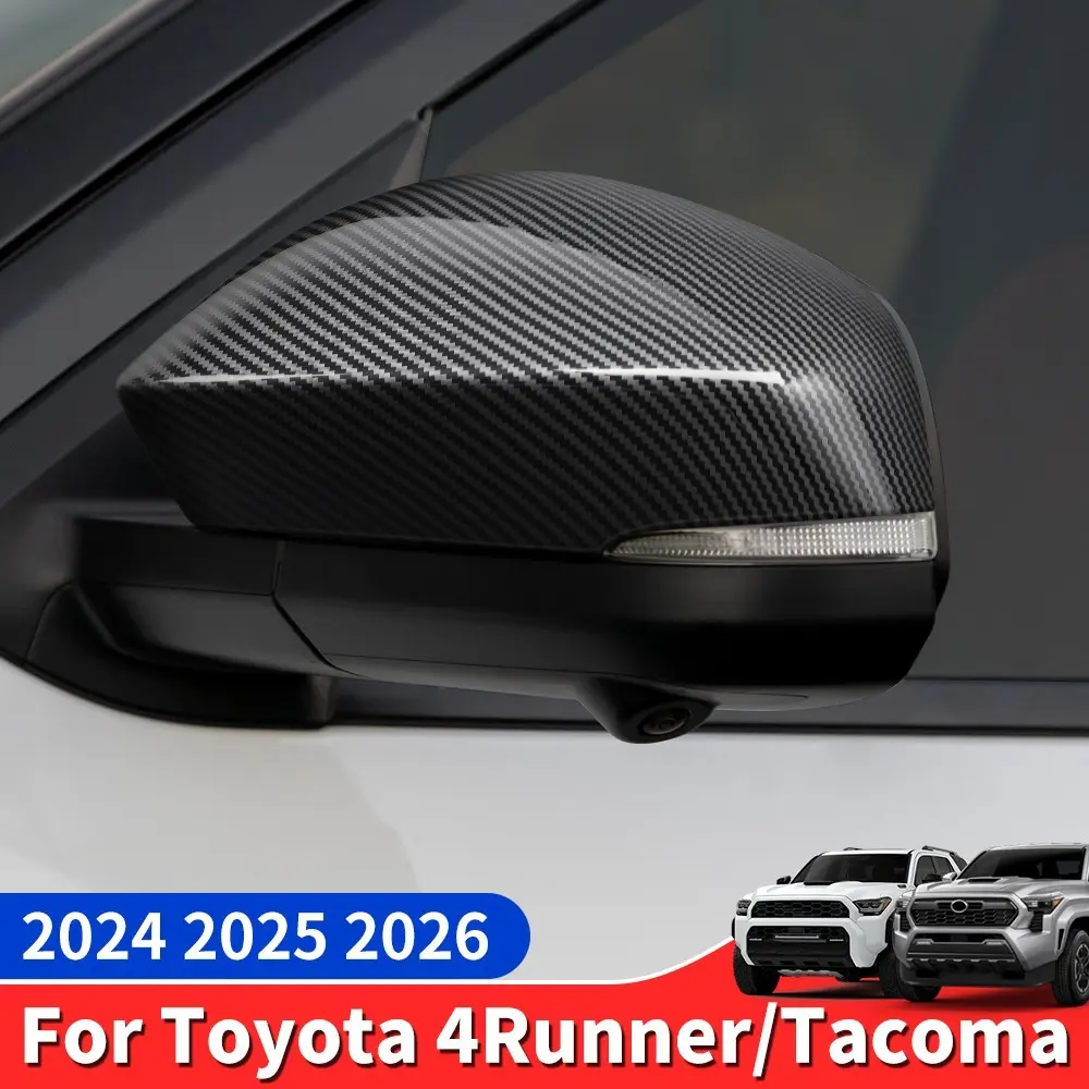 Rearview Mirror Covers for Toyota 4Runner, Tacoma 2024-2025-2026 Auto Body Replacement Accessories, 100% Brand New Unused, 2 Pcs, ABS Material, Easy Installation with Detailed Installation Video Tutorials