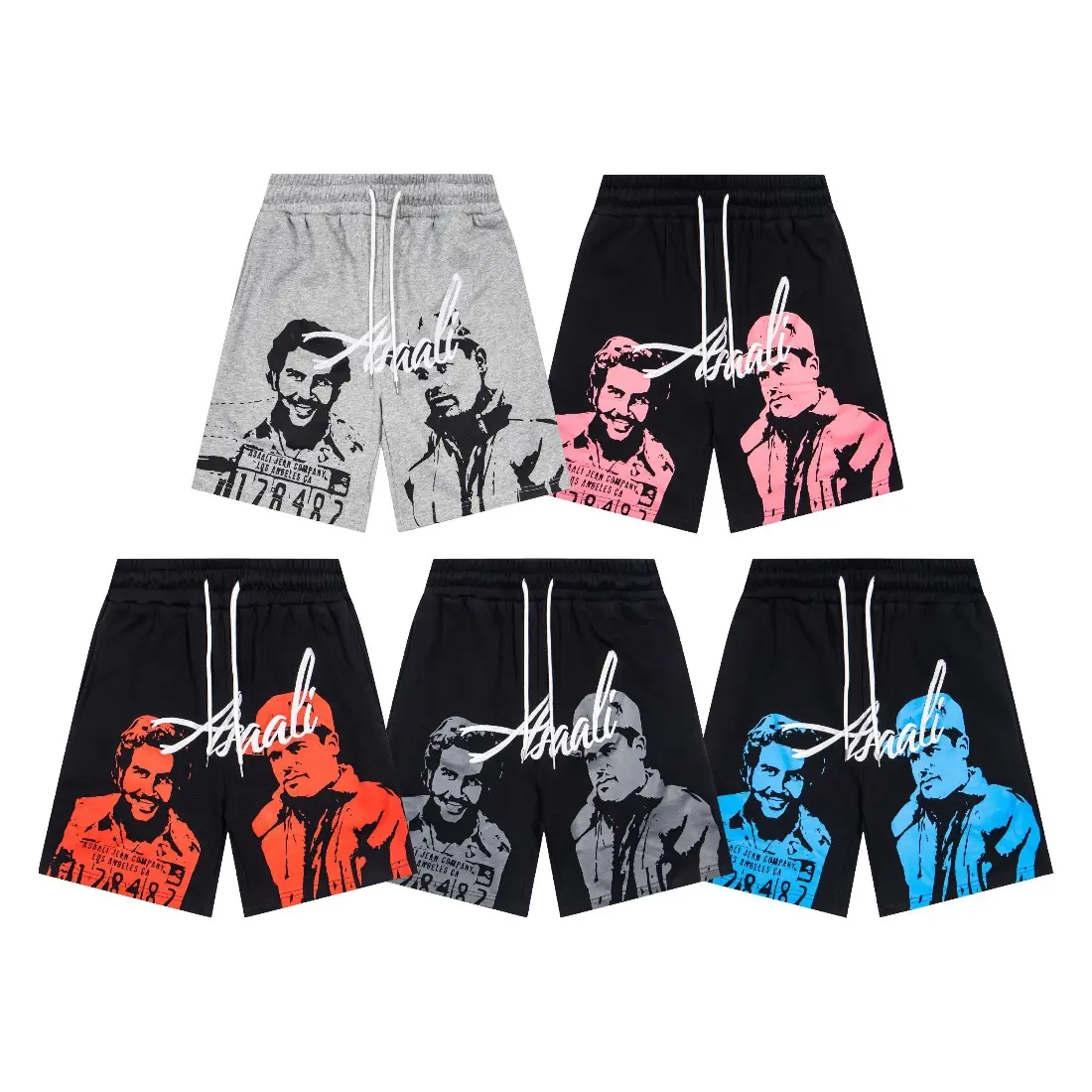COUGH SYRUP High Definition Print & Embroidery Sports Shorts, Unisex Oversized Combed Double Yarn Pure Cotton Sweat Shorts, American Y2K Hip Hop Casual Street Bottoms, Summer Festival Daily Outfit