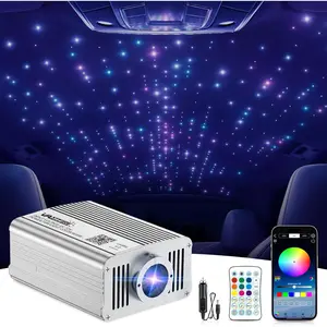 Starlight Headliner Kit - 1000 count 0.02in 9.8ft Fiber Optic  Lights for  with 16W RGBW, Twinkle &  Sync, APP/Remote Control for  Roof/Bedroom Ceiling
