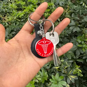 QR Code Medical ID Keychain, Personalized Emergency Info Tag with Blood Type, ICE Contact Details, Allergy Reminder & Health Information Safety Keyring