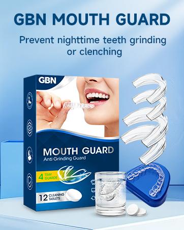 GBN Mouth Guard for Grinding Teeth at Night - Custom Fit Night Guards - Comfortable Mouth Guard for Sleeping, Nightguard, Mouthguard Includes 2 Sizes, 12 Cleaning Tablets