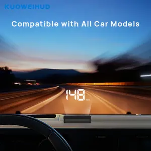 KUOWEIHUD Universal Car HUD Head Display - White/Green Light, Compatible with All Car Models, No Battery Required, Easy Installation, Vehicle Speedometer, Modern Dashboard Accessory, Highquality Display, Digital Speedometer, Daily Commuters