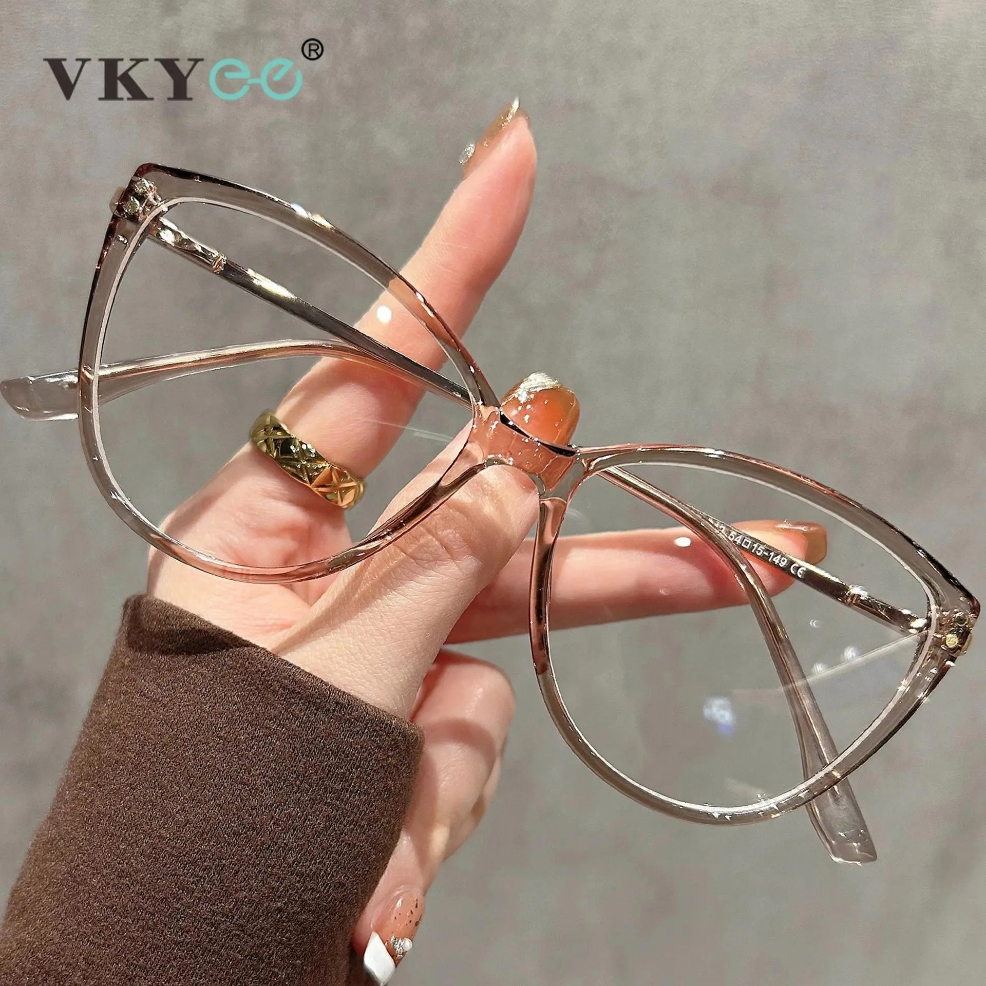 VICKY New Arrival Women's Cat-Eye Minimalist Fashion Reading Glasses for Fashion Lovers - Anti-Blue Light Lenses, Prescription Custom Option Available