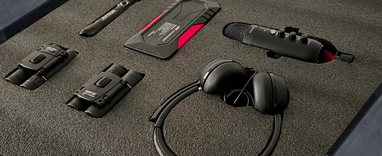 Tool Box Foam 48x16x2 inch 1PC, Foam Inserts for, Polyethylene Sheets for Toolbox Hard Case, Tool Shadow Insert, Kaizen Organizer Sheet, Black with Red Tool Box Foam 48x16x2 inch 1PC, Foam Inserts for, Polyethylene Sheets for Toolbox Hard Case, Tool Shadow Insert, Kaizen Organizer Sheet, Black with Red