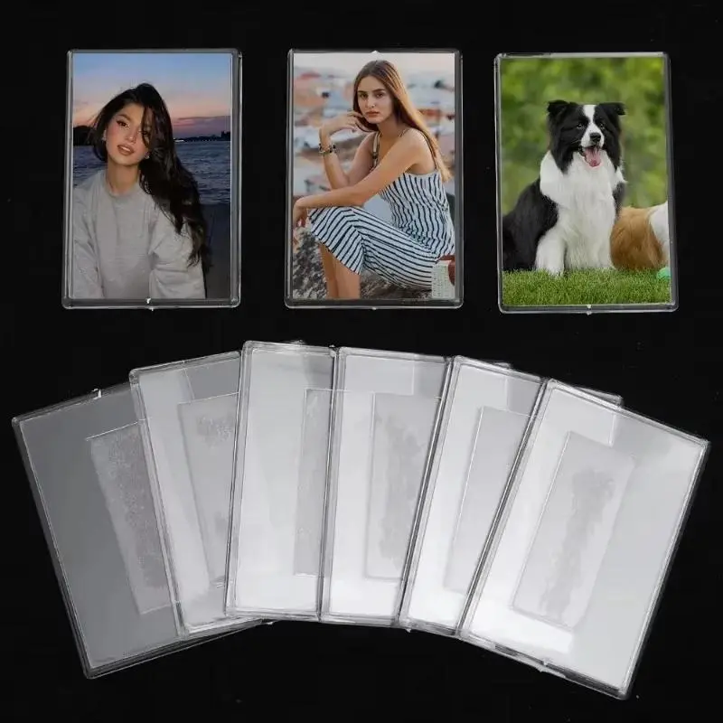 10-40Pcs Blank Photo Frame, Insert Fridge Magnets, Mini Magnetic Refrigerator Photo Picture Frames Multiple sizes