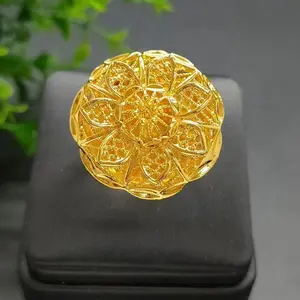 Dubai Gold Color Ring for Man Women Arab Ring Copper Jewelry Middle Eastern Israel/Iraq/Oman Ring Gift