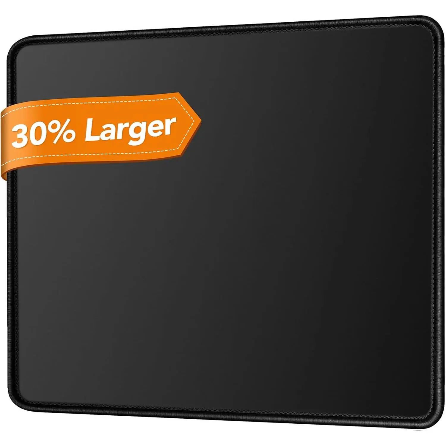 Pad 11 x 8.7 in, Smooth &  Mousepad with Stitched Edges and Non-Slip Base, Smooth Cloth Surface  Black  Pad. Clean Desk Essential for Work, Study &  Office
