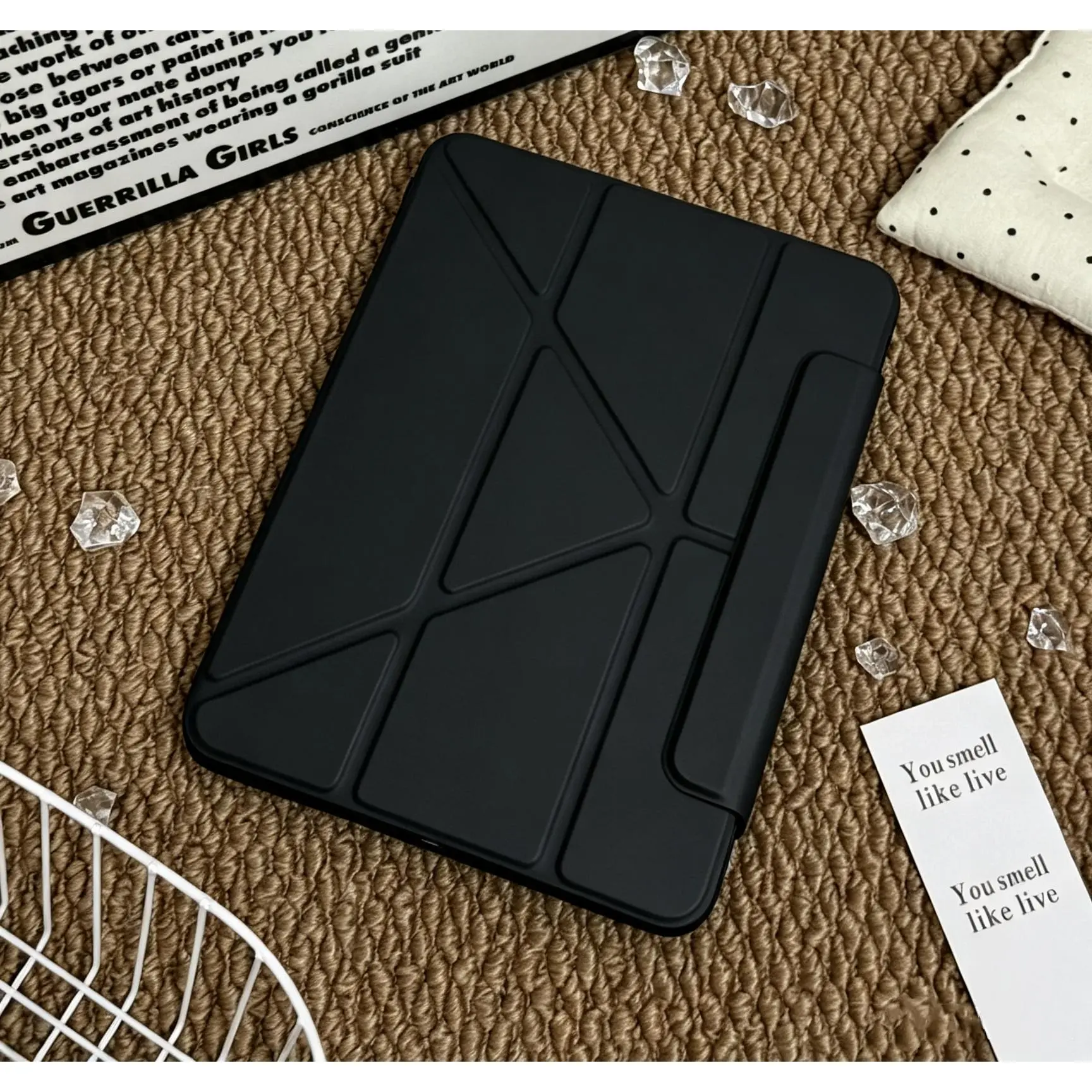 Magnetic Detachable Rotatable Tablet Case, Tablet Casing, 360° Rotatable Tablet Protective Cover, Tablet Protector, iPad Accessories for iPad 7/8/9/10/11/12 2026 Air Pro 11 inch gen11, 10th Gen, Pro 11-inch, Pro 13, Mini 6, Air 8th gen,Air 4-8 Durable