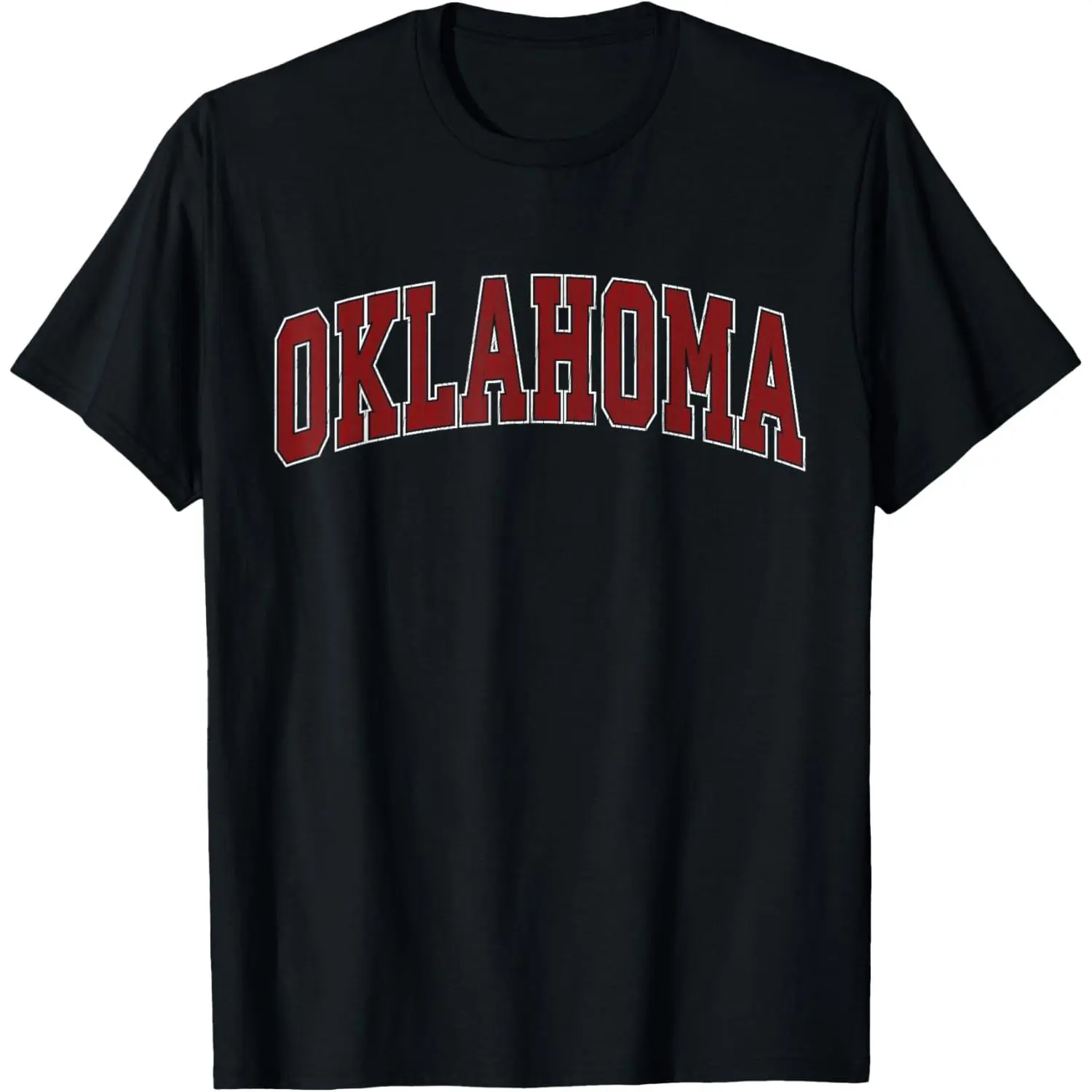 Women's Oklahoma Retro Vintage Washed Graphic Tee - Soft, Oversized Boxy Fit, 100% Cotton, Breathable, Lightweight, Short-Sleeve, Ribbed Crew Neck, Streetwear Aesthetic, Thanksgiving Essential Layering Top
