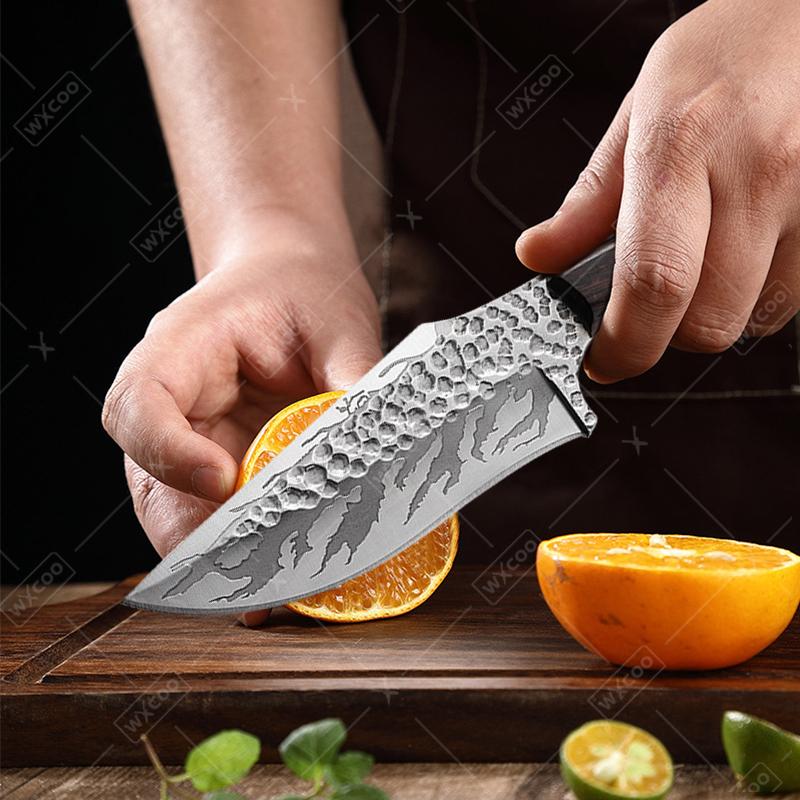 Portable Stainless Steel Boning Knife Meat Cleaver Multi-purpose Vegetable Chopper Fruit Paring Knives For Outdoor Camping BBQ