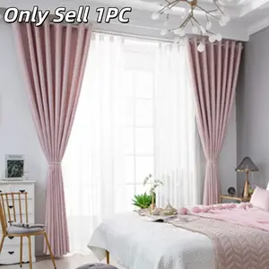 1PC Modern Simple Star Jacquard Blackout Curtain, Bedroom Living Room, Contemporary Style, Durable Material, Easy Installation