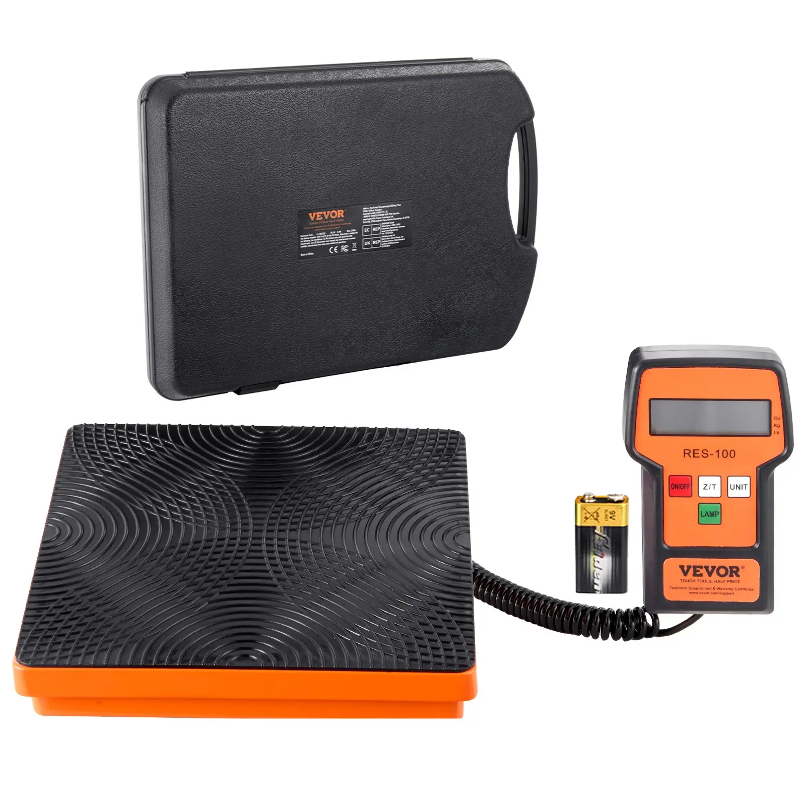 【DealsForYouDays】VEVOR Refrigerant Scale 110 LBS HAVC Charging Recovery Freon Scale, with Wired Remote Control, 2g High Precision Electronic Digital Recovery Weight Scale with Case and Dry Battery