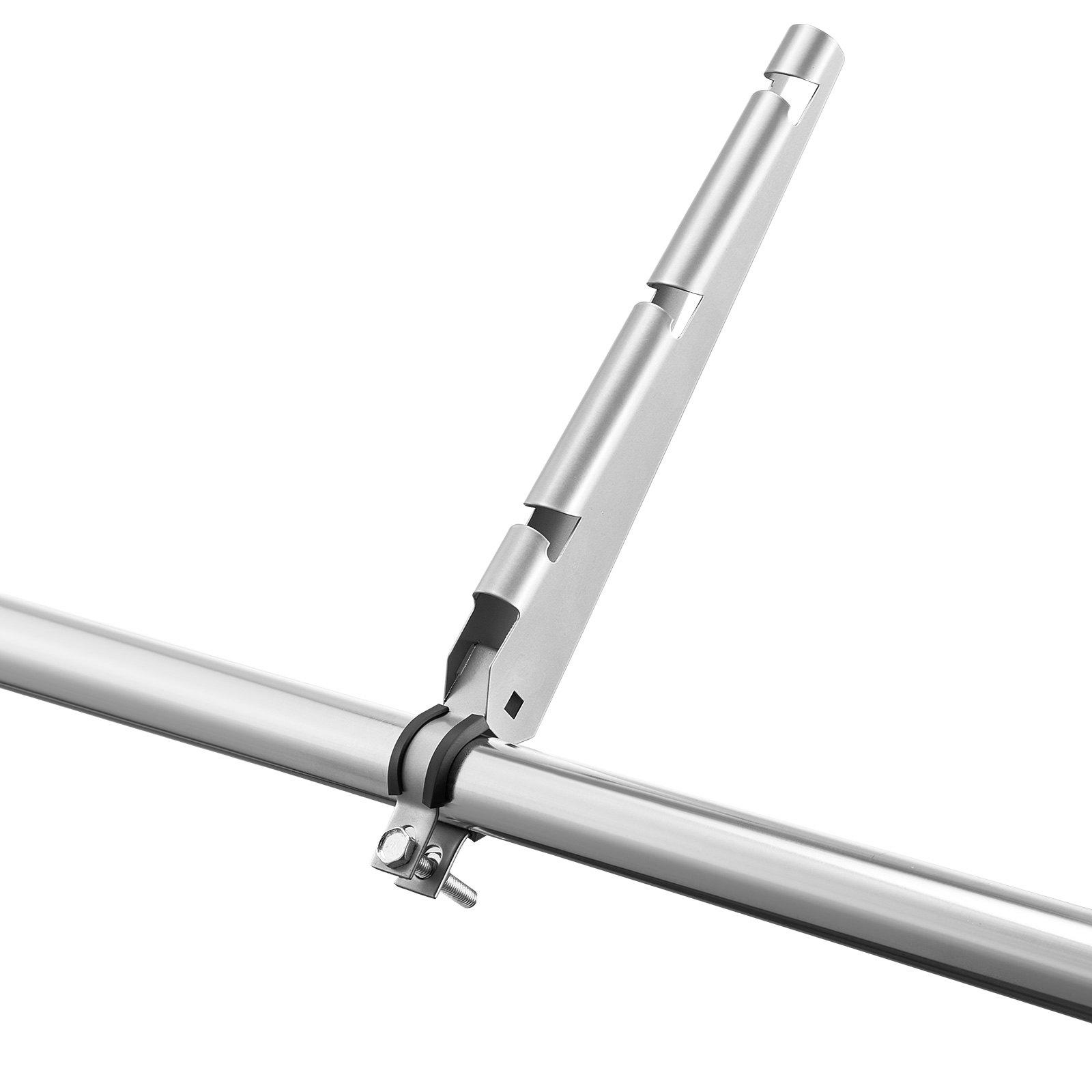 VEVOR Barbed Wire Arm, 10 Packs 14.8 in Fence Post Extender for 1.3" to 1.5" Chain Link Fences, U Bracket Design, Galvanized Steel Fence Height Extender, Protect Privacy and Prevent Pets Jumping Off