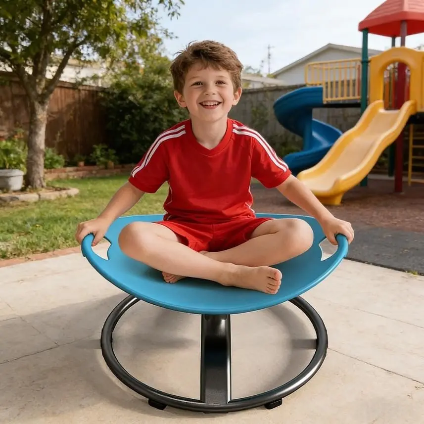 Circular Rotating Chair for Sensory Integration Training, Balance and Body Coordination, Ideal for Children and Teenagers Growth