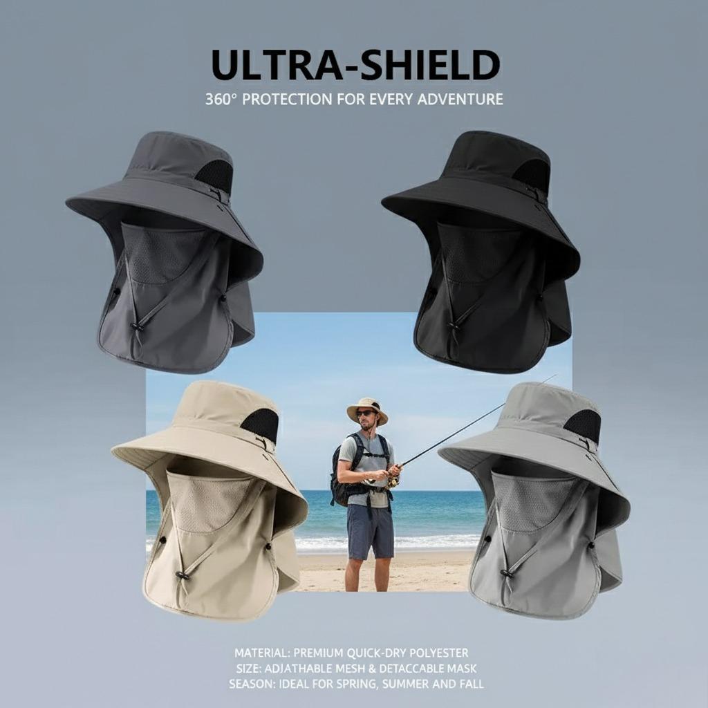 Spring/Summer Fisherman's Hat Detachable Outdoor Fishing Face Covering Neck Protection Sun Hat Spring/Summer Fisherman's Hat Detachable Outdoor Fishing Face Covering Neck Protection Sun Hat