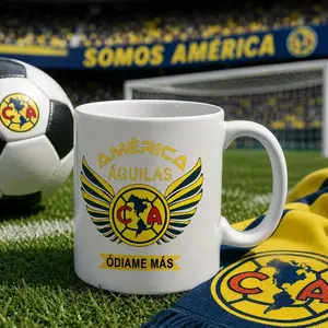 ClubAmérica Mug with Ódiame Más Quote, Mexican Football Pride Gift,Fierce Soccer Fan Coffee Cup, Gift for Dad, for Soccer Fans, The Team That Made The Whole Tournament Respect