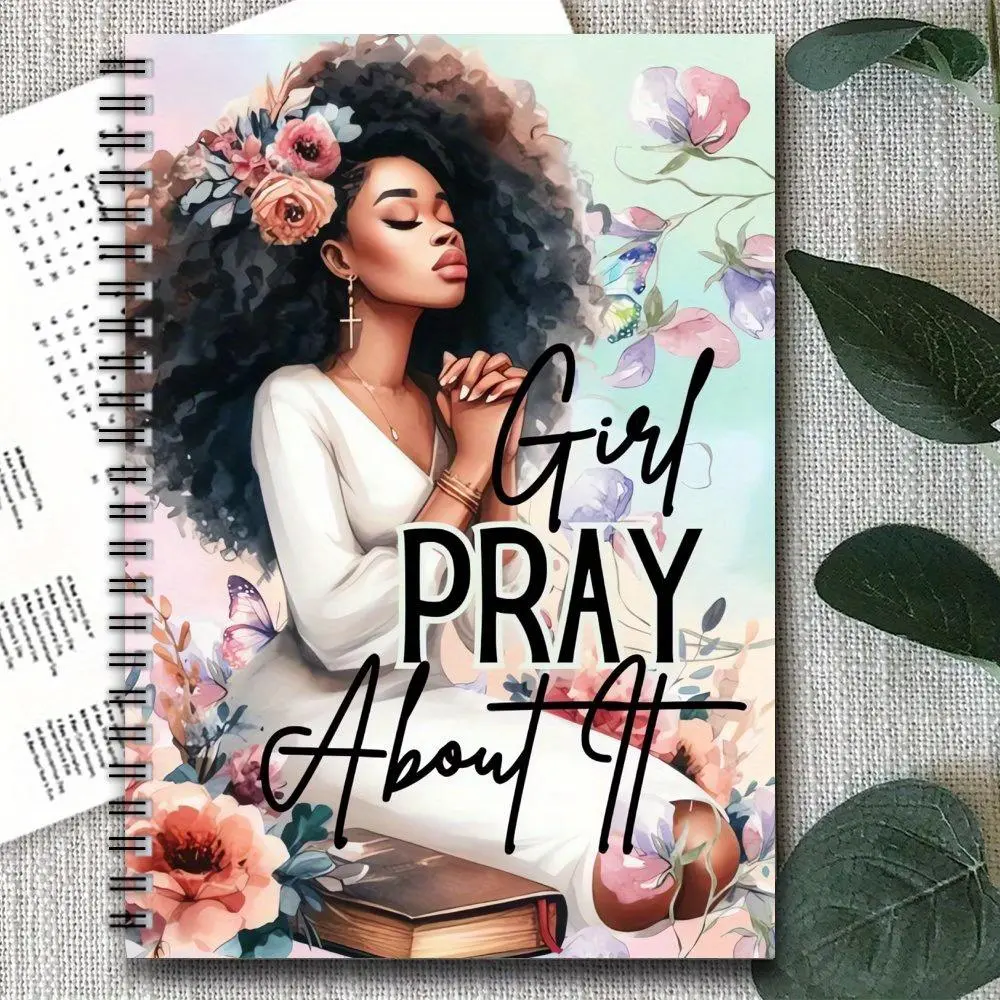 1 Spiral-bound Christian daily prayer and Bible notebook—suitable for Bible study and gratitude journaling, and designed for faith planning and prayer logging.