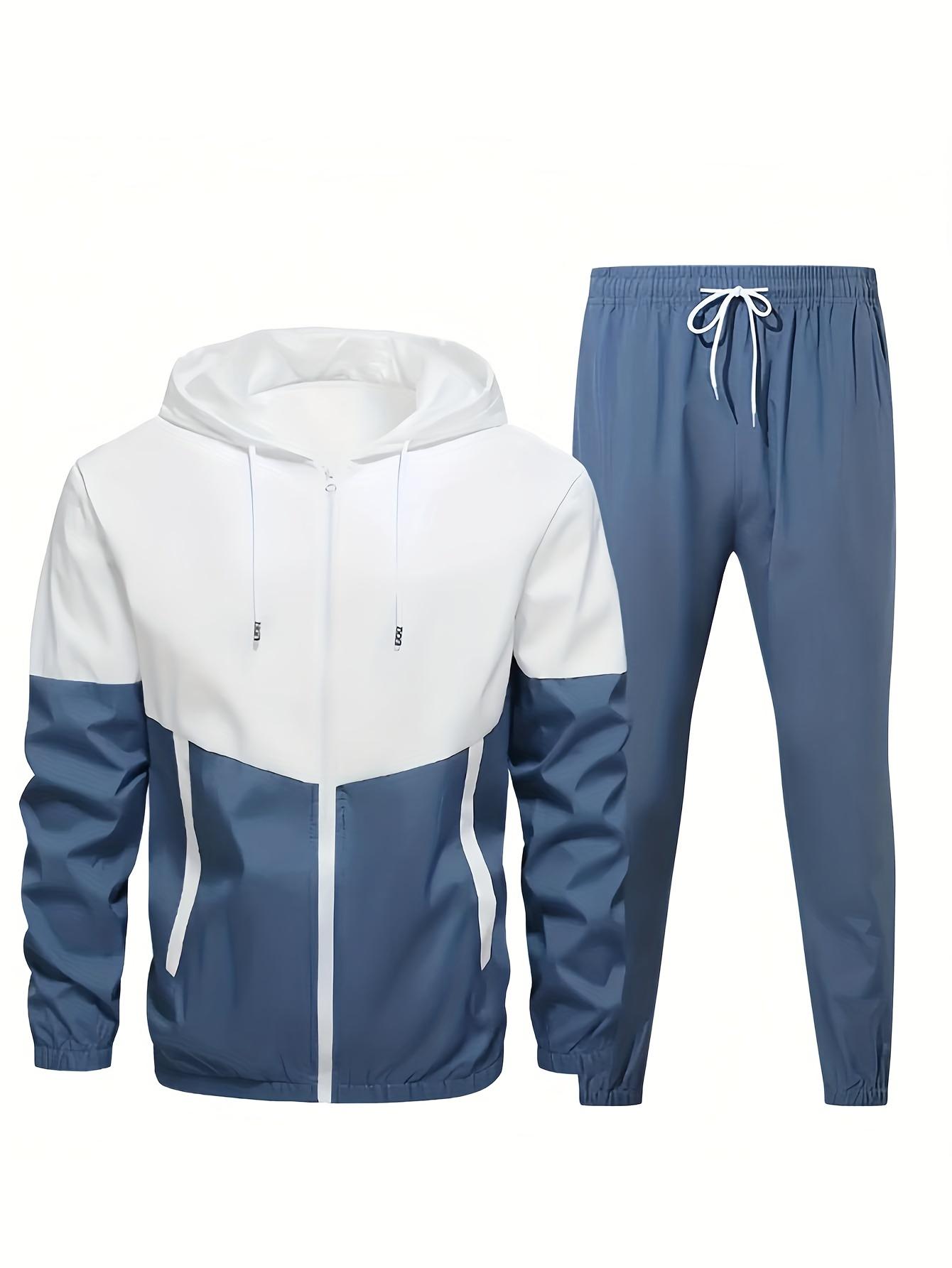 Men's windproof sports suit, jacket and pants, fitness wear, sports set