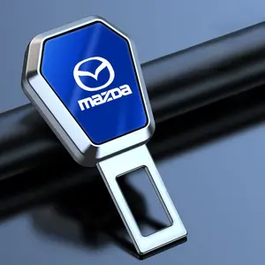 Car Interior Seatbelt Hole Cover, Rhombus Car Decorative Accessory for Mazda 3 Bk Bl 323 Axela Atenza Cx-3 Cx-4 Cx5 Cx-7, Metal Trim