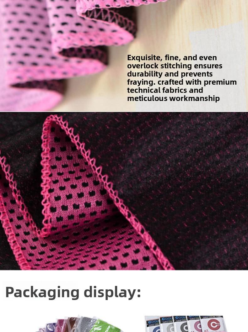 Portable Sports Cooling Towel with Silicone Sleeve Packaging, Lightweight Quick-Dry Ice Towel for Summer Outdoor Activities & Yoga