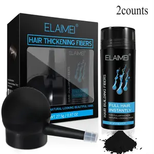 Elaimei Hair Fiber Kit, Spray Bottle + 27.5g Natural Formula, Ideal for Thin Hair, Fuller Look, Non-Irritating, Scalp-Friendly