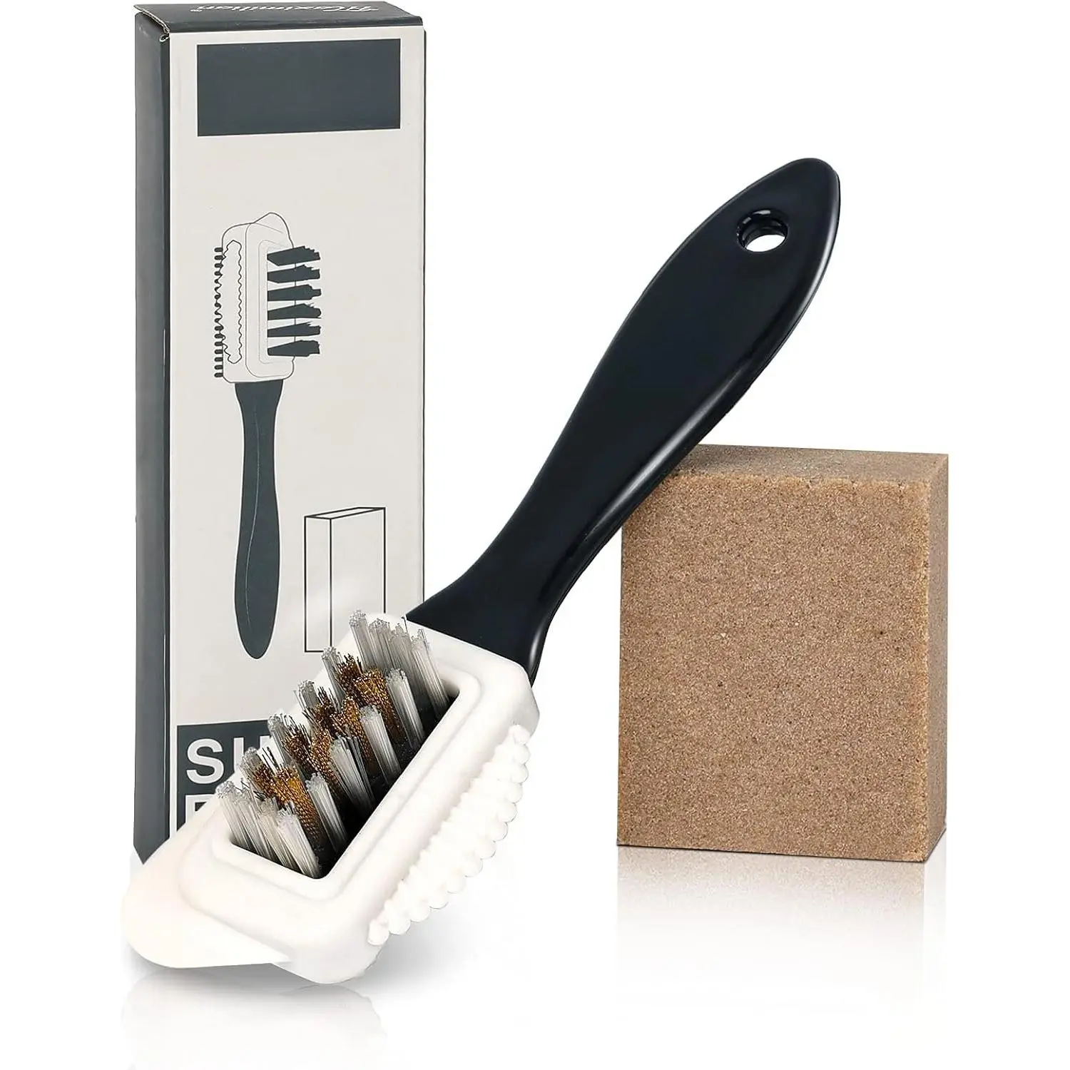Shoe Cleaner Kit 2 count Suede Brush and Eraser 3-in-1 Copper Wire Shoe Brush Soft Rubber Bristles Suede brush for Shoes Boots Sneaker