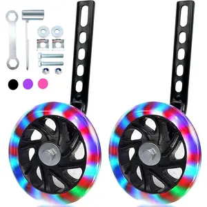 Father's Day Parent-Child Learn To Ride Gifts for Dad |   Black Flash Mute Bike Training Wheels Compatible with 12 14 16 18 20 Inch Kids Bicycles