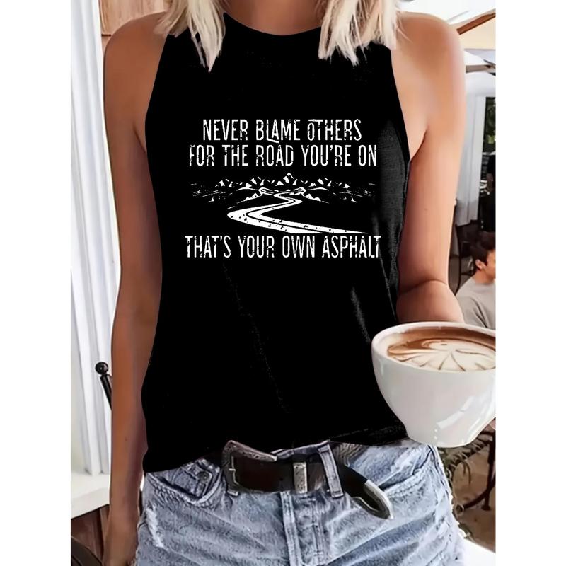 Menswear Slim-Fit Crew Neck Sleeveless Tank Top - Distressed Motivational Mountain Print, Soft Lightweight Rayon-Spandex Blend, Vintage Sporty Chic Aesthetic, Ideal for Halloween, Christmas