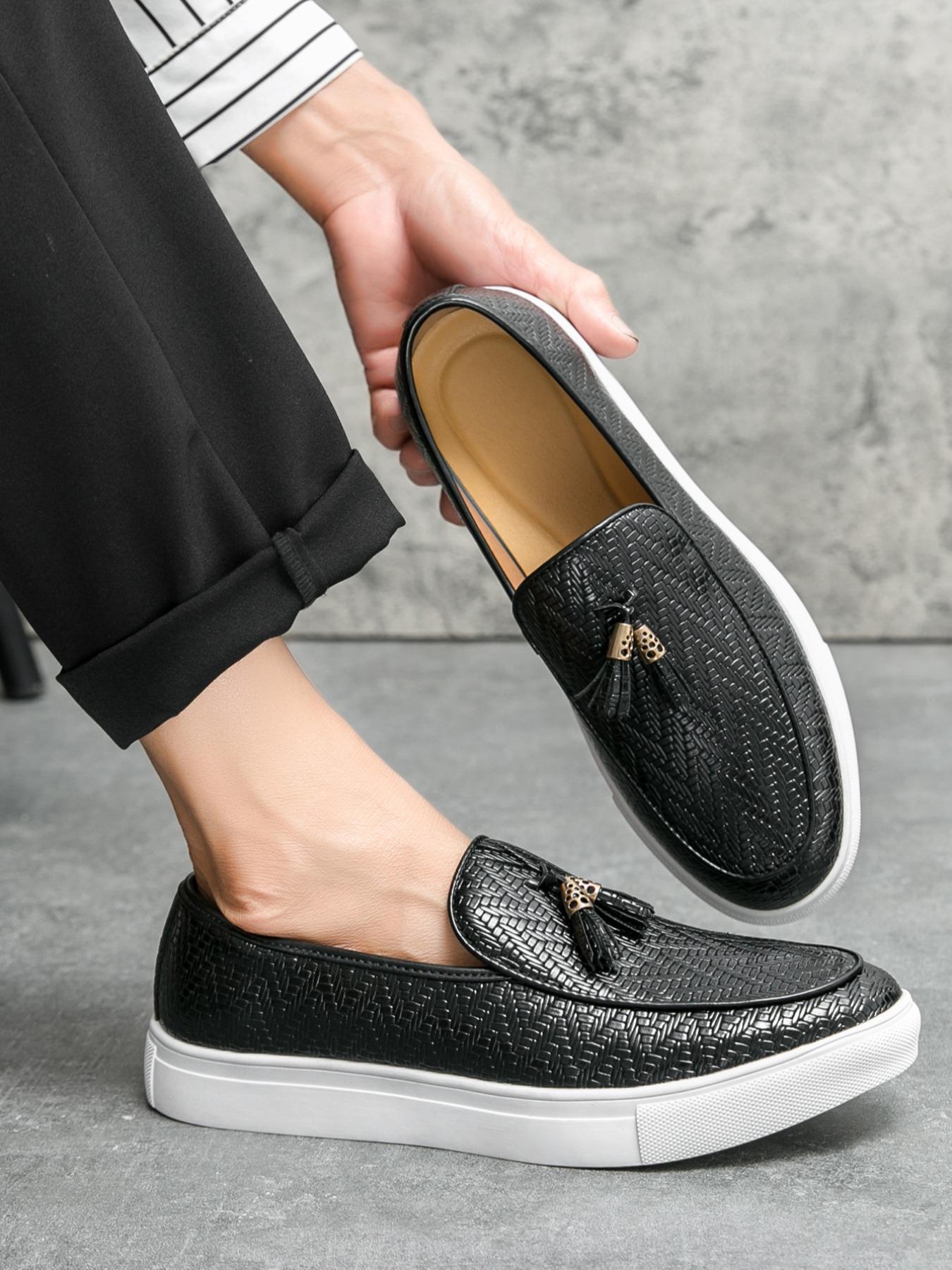 Men's Fashionable Plain Color Slip-on Loafers, Low Top Loafers, Casual Comfortable Flat Shoes for Daily Wear, Lightweight Breathable Shoes for All Seasons, Boy