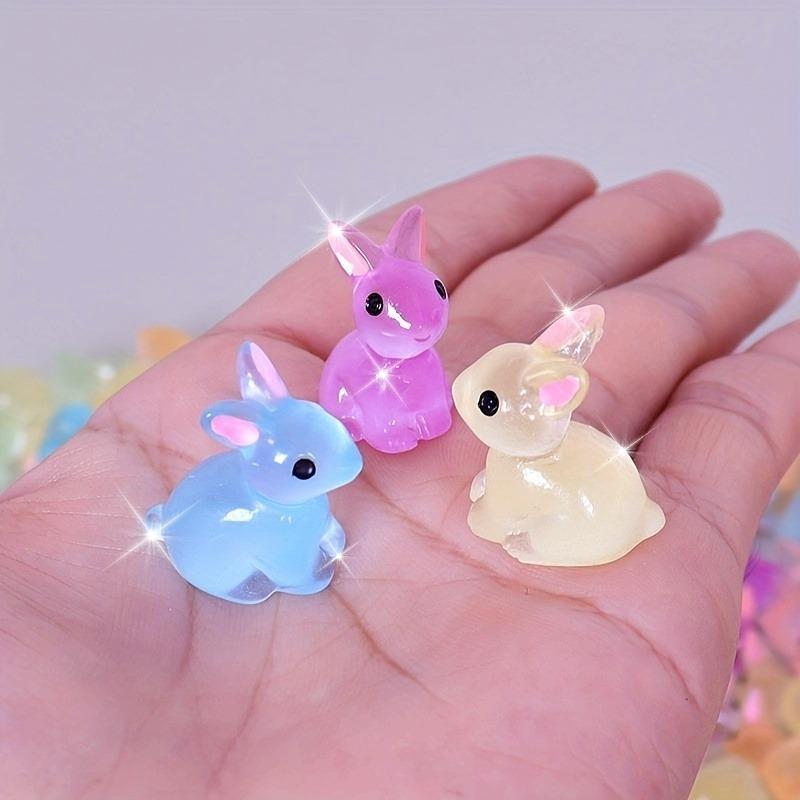 Cute Rabbit Design Resin Ornament, Cute Collectible Figurines, 20pcs ...