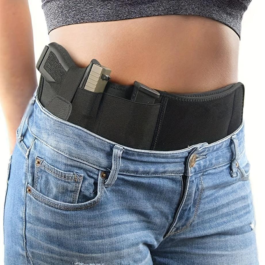 Tactical Concealed Carry Belly Band - Discreet Waist Holster for Personal Gear, Ambidextrous Quick-Draw Design, Breathable Fabric for Everyday Carry