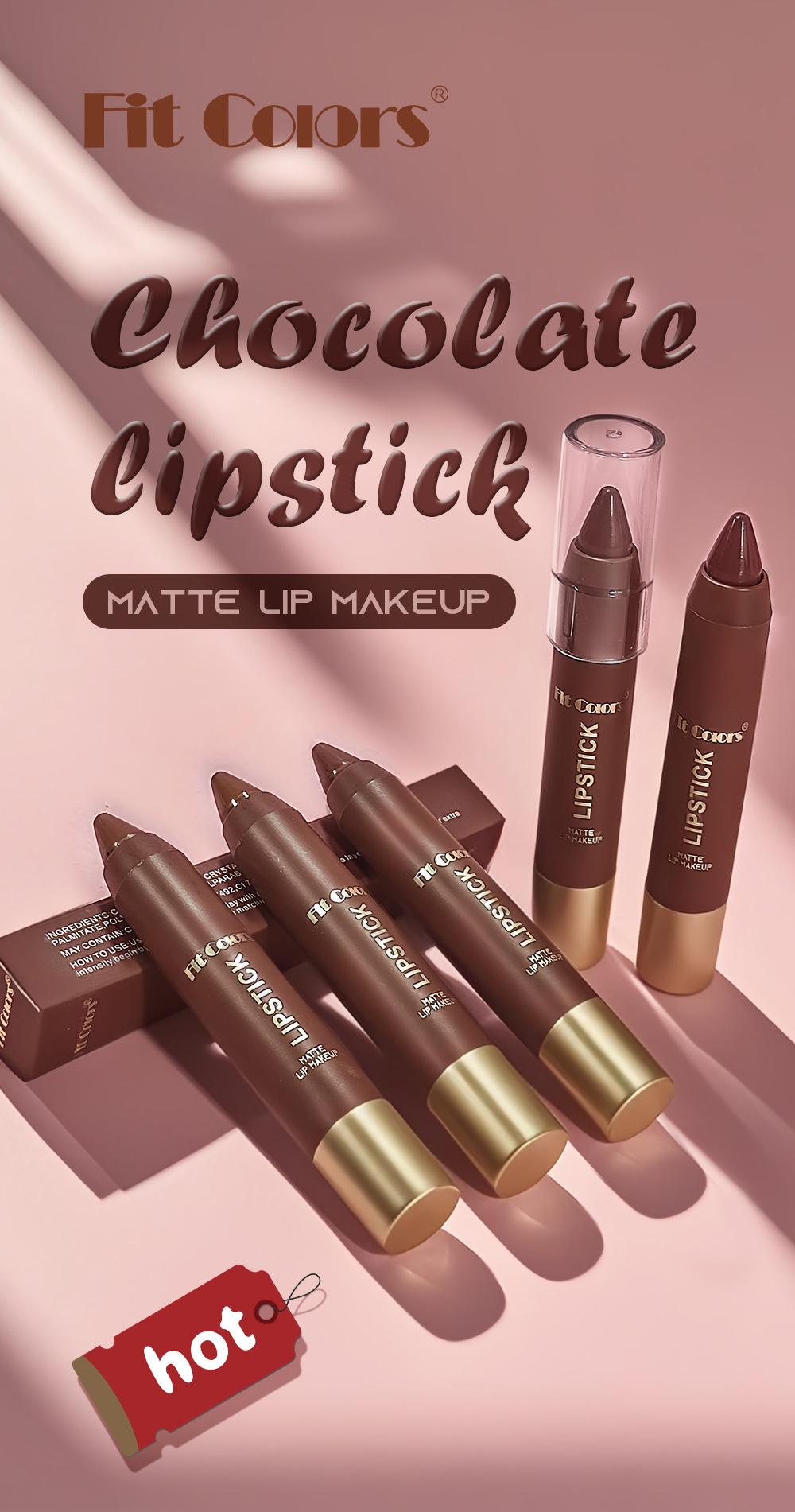 Erinde Matte Lipstick Crayon for Women, Warm Reddish Brown 24 Hour Lipstick Lip Liner Pencil, Neutral Lip Stick Long Lasting Waterproof, Vegan & Cruelty-Free
