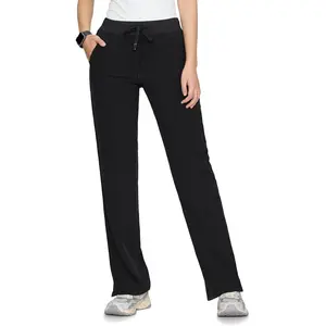 Women's Scrub Pants - Breathable & Soft Pull-on Cargo Bottoms with 3 Pockets