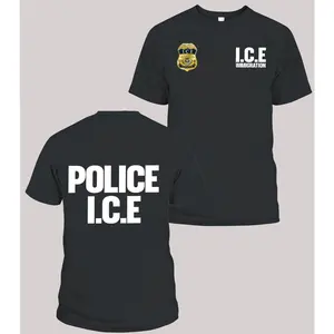 oein Police ICE US Immigration Printed on Front & Back Men's T-Shirt, Support ICE, ICE Agent Hoodie