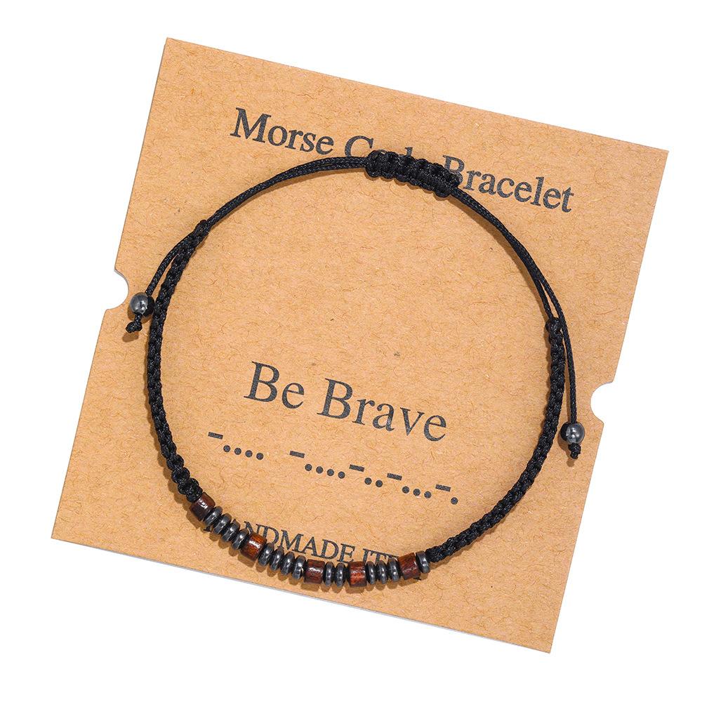 Braided Bracelet Morse Code Alphabet Number Couple Bracelet Morse Code Bracelet Creative Gift