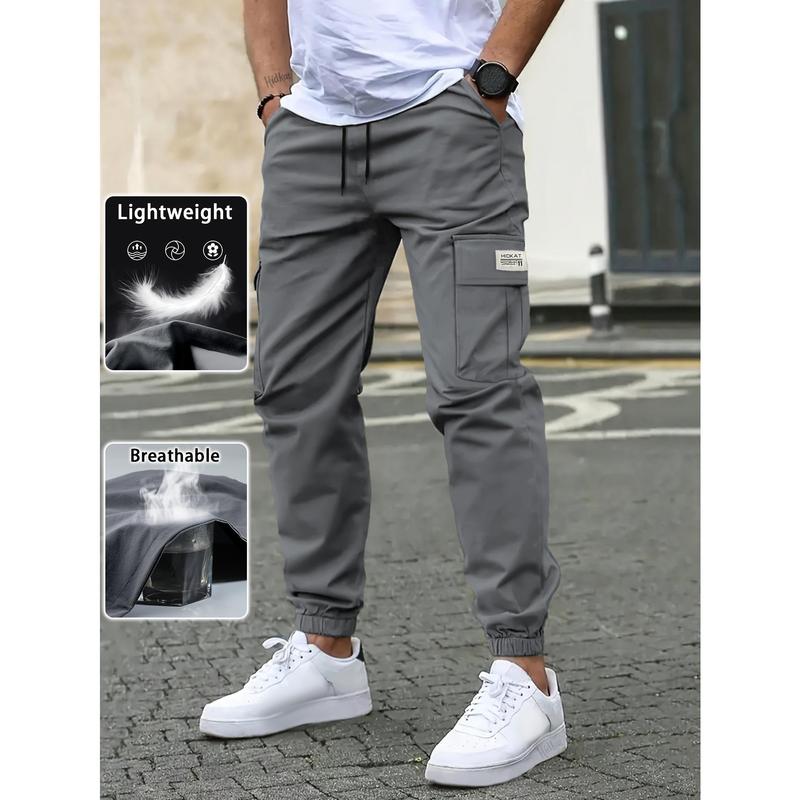 Men's Outdoor Work Joggers - Durable Quick-Dry Breathable Fabric, Adjustable Waist with Waistband Loop, Ideal for Outdoor Sports, Hiking