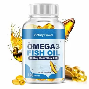 Omega 3 Fish Oil Capsules - Rich in DHA，EPA - Promotes Joint, Eye, Skin Health, Immune Support - 120 Capsules