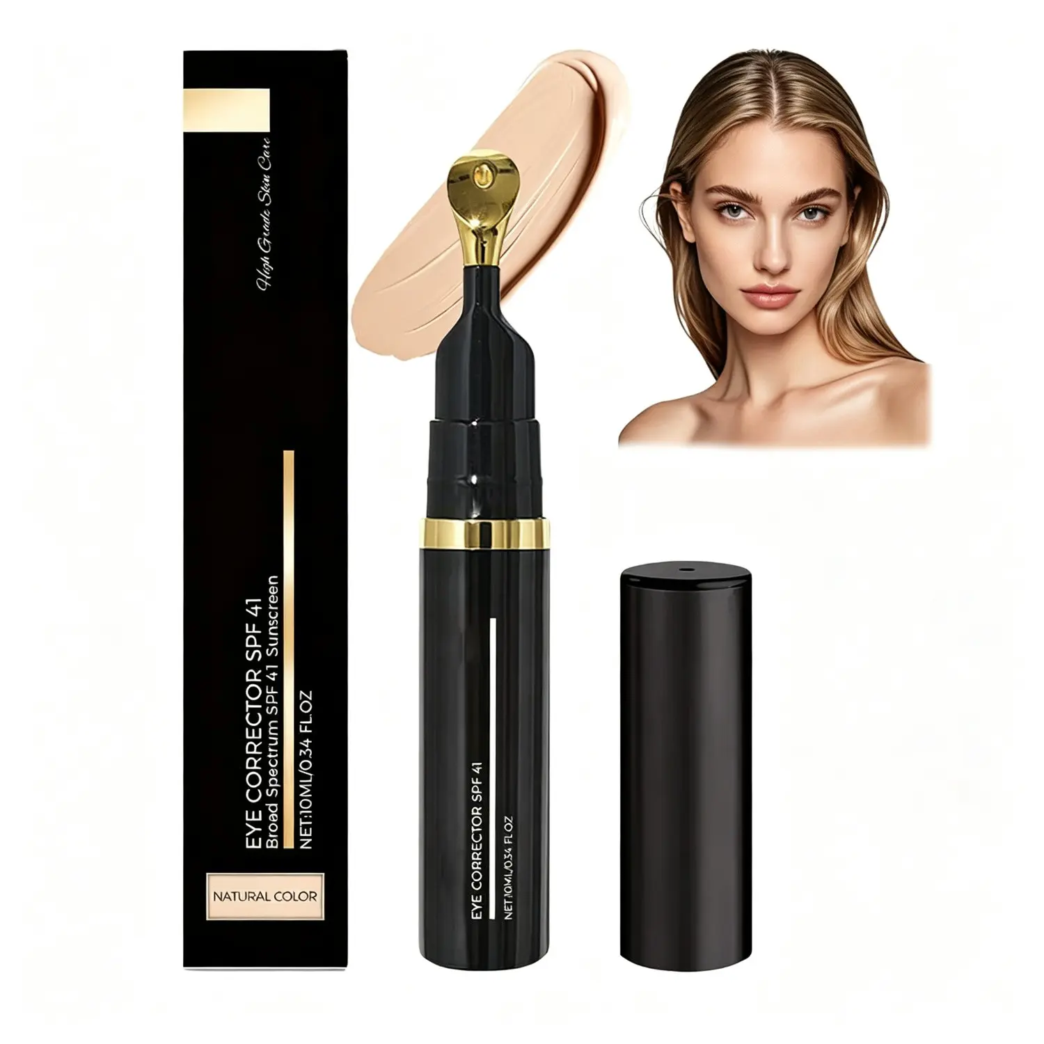 Eye Corrector, Under Eye Color Corrector For Dark Circles, SPF 41 Eye Cream, Moisturizing Essence Cream, Moisturizing Formulafor for Women