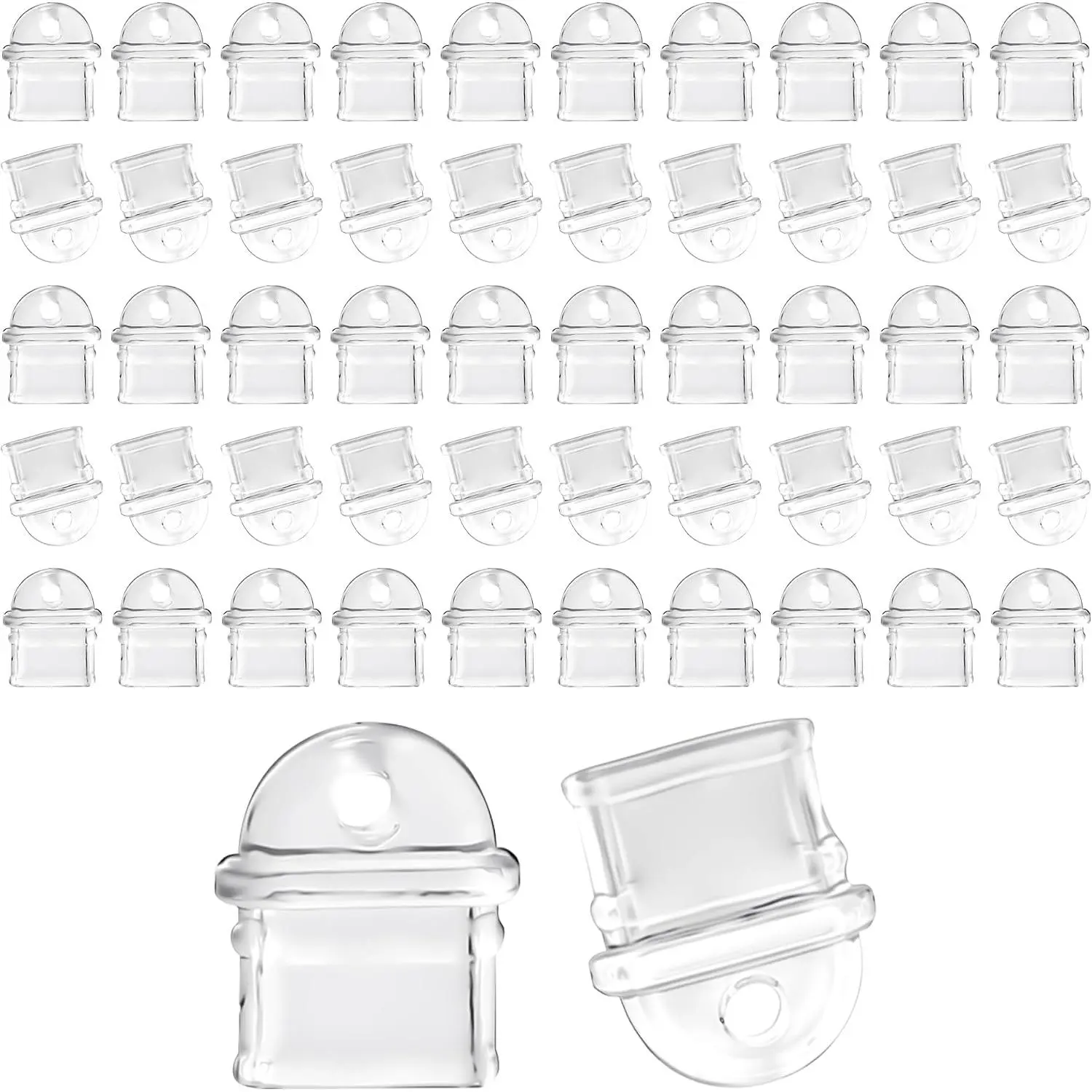 50 count White Anti Dust  Type C  Port,  Anti Dust Plug Set, Clear Dust Plug Cover & Portable  Port Protector for Phones, Laptops & Tablets
