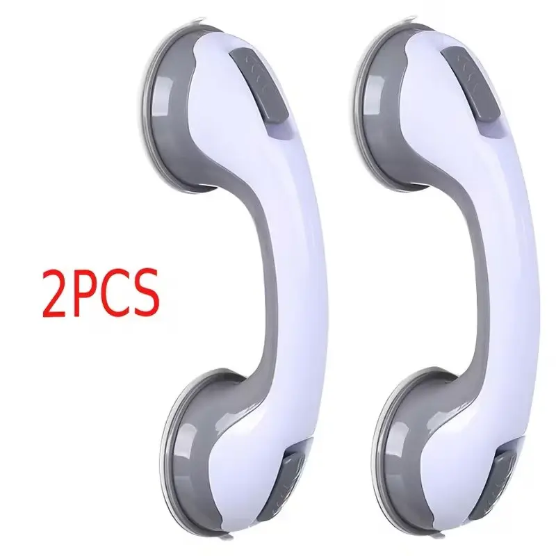 2-Pack Elderly Grab Bars for Windows, Home Shower Handles for Bathtub and Shower, Suction Cup Anti-Slip Grips, Bathroom Safety Without Drilling
