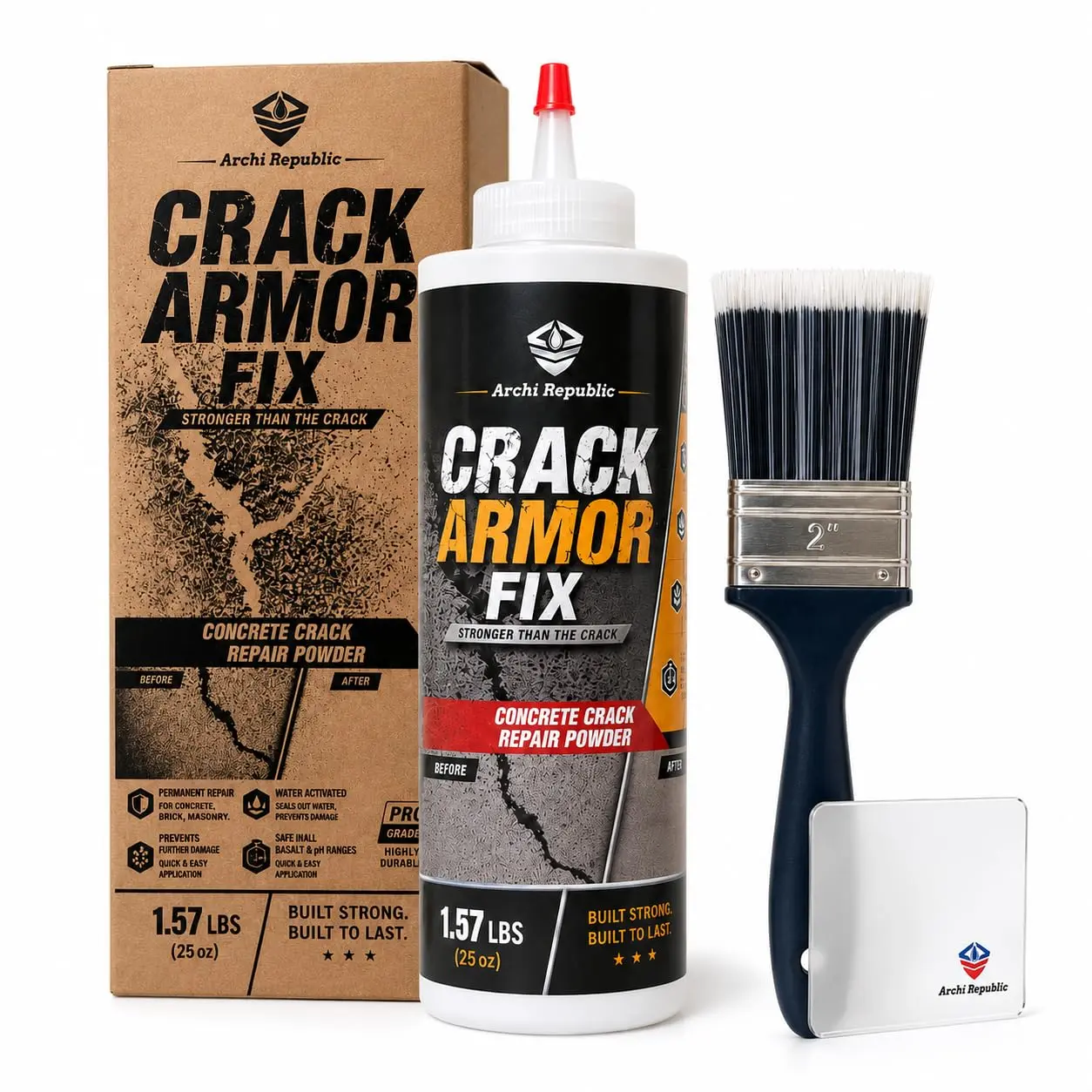 Concrete Crack Filler 1.57,-Activated Repair for Concrete & Masonry Cracks, Seals Out, Helps Prevent Weeds, Fast Set for Driveways, Patios & Basements