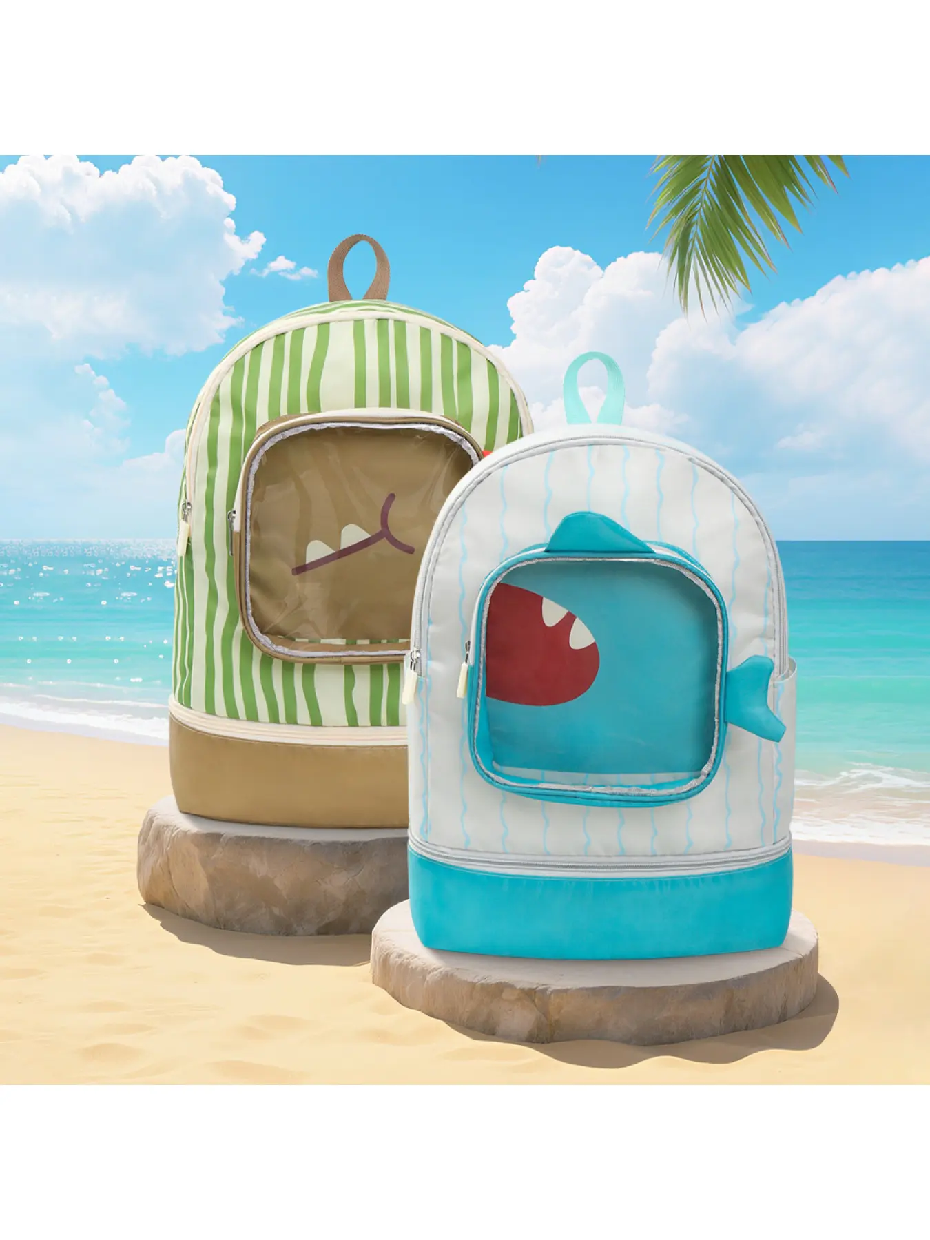 Waterproof Swim Backpack Dry Wet Separation Bag Portable Beach Storage Organizer for Swimming Equipment & Clothes