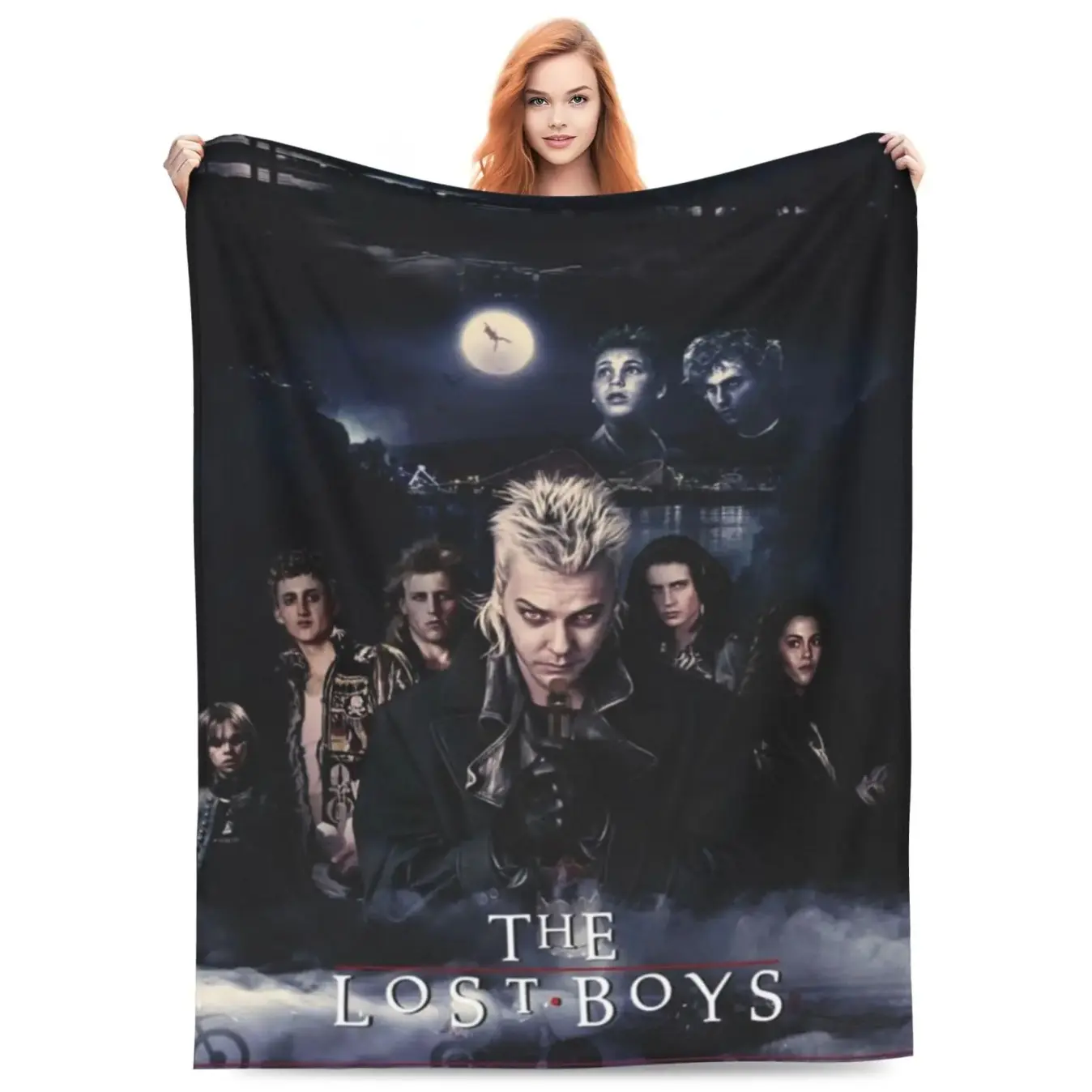 The Lost Boys Flannel Throw Blanket, Soft Warm Cozy Couch Bed Outdoor Travel Blanket, Horror Movie Gift for Kid Fans, Teens, Adults and Children
