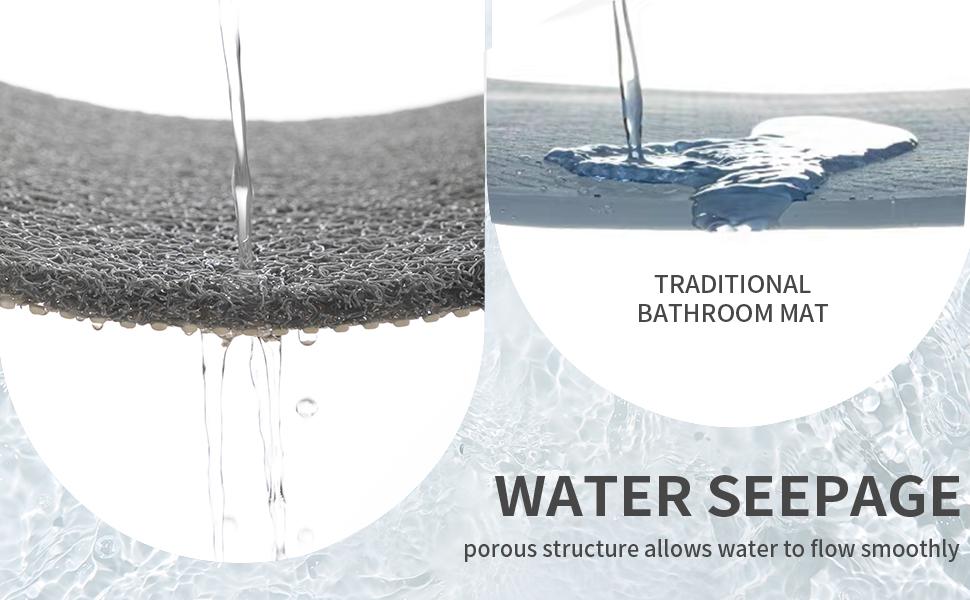 Non Slip Bathtub Mat,Anti Slip Shower Mat,Fast Drying Bath Tub Mats,Foot Scrubber Mat,Anti Slip Mat for Tub,Floor,Bathroom,Home,Kitchen,Hotel (Grey 24x16 Inch)