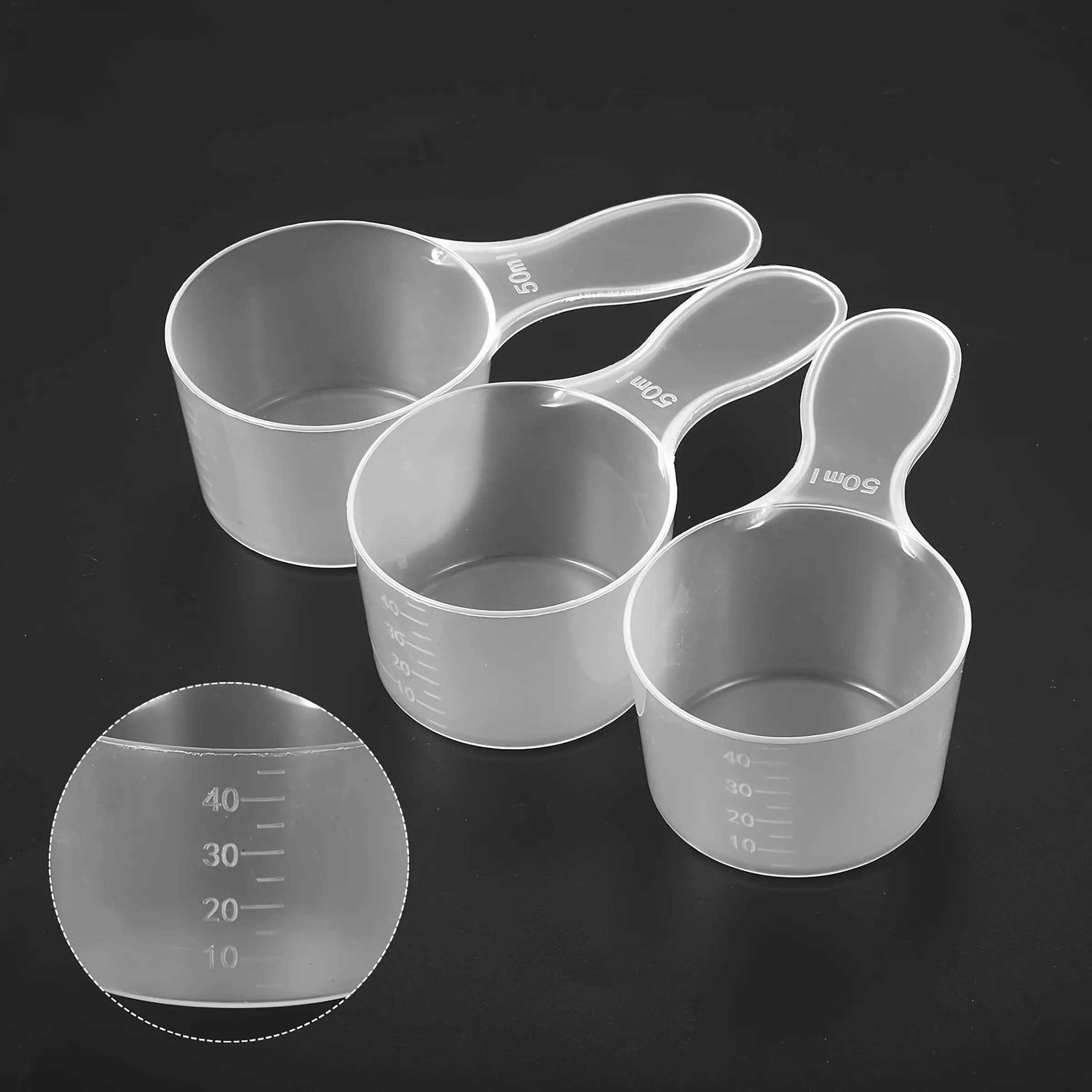 Sturdy Durable Precision Multi-Use Measuring Spoon Sets - 2pcs 1.69oz Plastic Measuring Spoons for Kitchen, Cosmetic Powder Scooping, Accurate Measurement Tasks