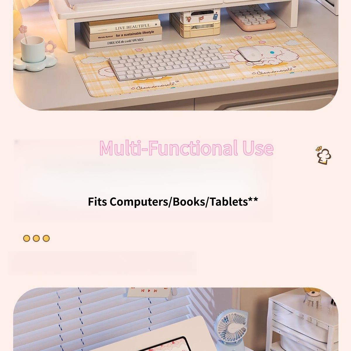 Height-adjustable computer stand, cooling rack, adjustable lift shelf, laptop desktop base, elevated support bracket