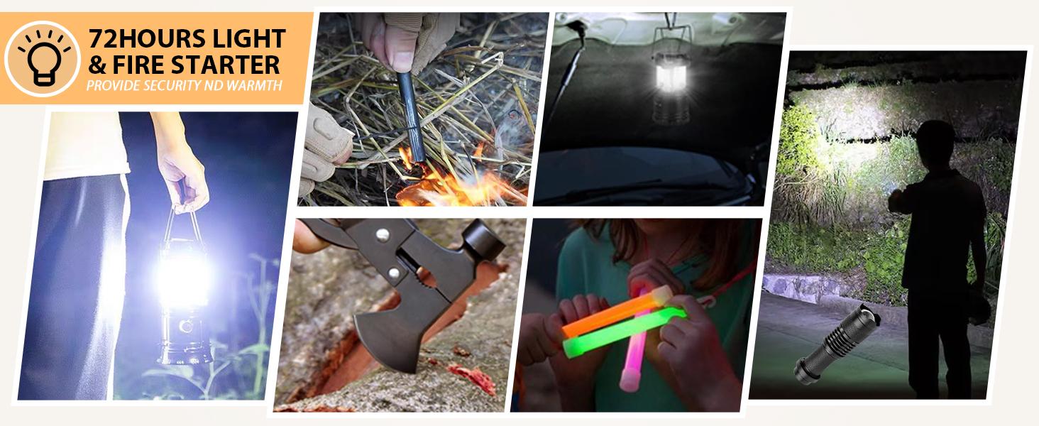 Survival Kit, 250Pcs Survival Gear First Aid Kit with Molle System Compatible Bag and Emergency Tent, Emergency Kit for Earthquake, Outdoor Adventure, Hiking, Hunting, Gifts for Men Women