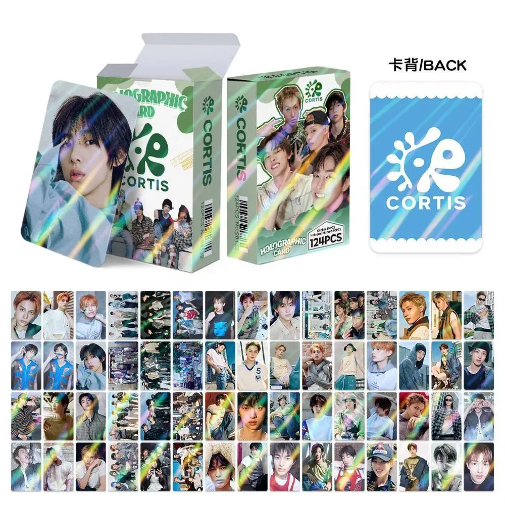 124Pcs/Set Kpop Idol CORTIS New Album Series Laser Card And Stickers Lomo Cards Martin James Juhoon Seonghyeon Keonho Fans Gifts